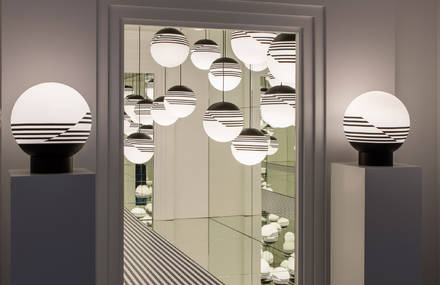 Visual Installation of Pendant Lights in London Store