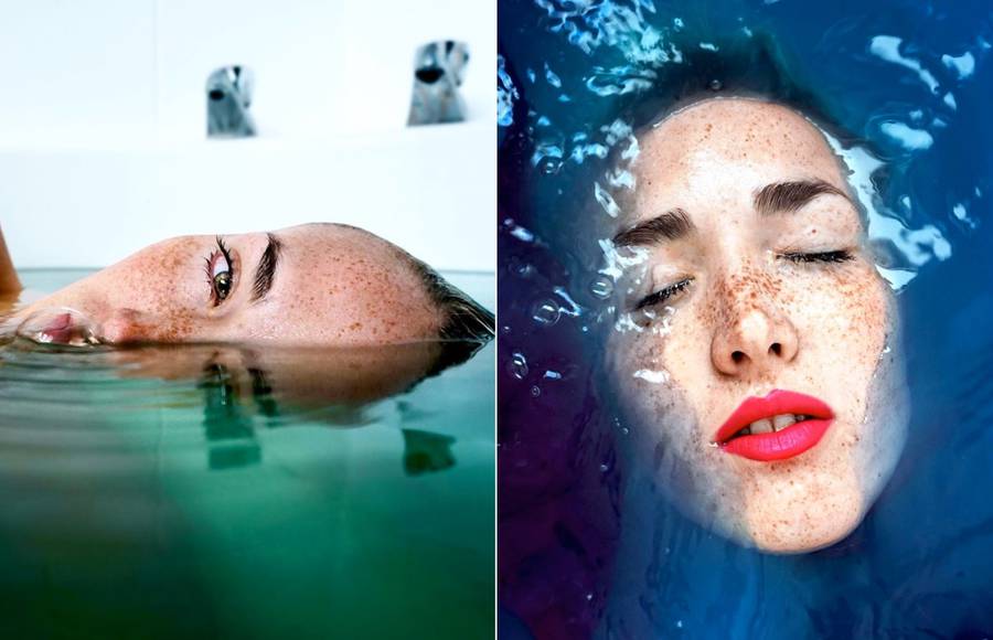 Beautiful Faces Portraits in Water