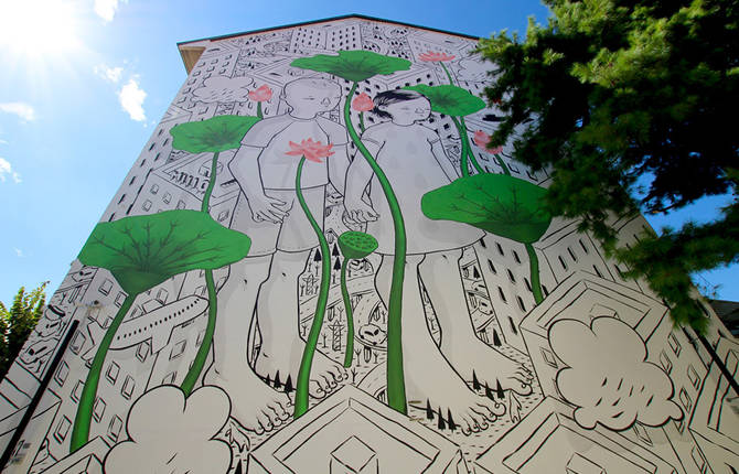 New Painted Mural in Italy by Millo