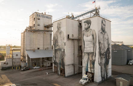 Gigantic and Realistic Mural Portraits in Arkansas