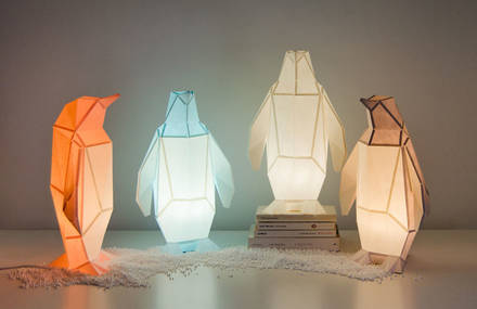 Origami-Inspired Wildlife Paper Lamps