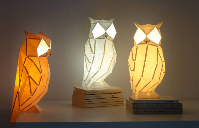 Origami-Inspired Wildlife Paper Lamps