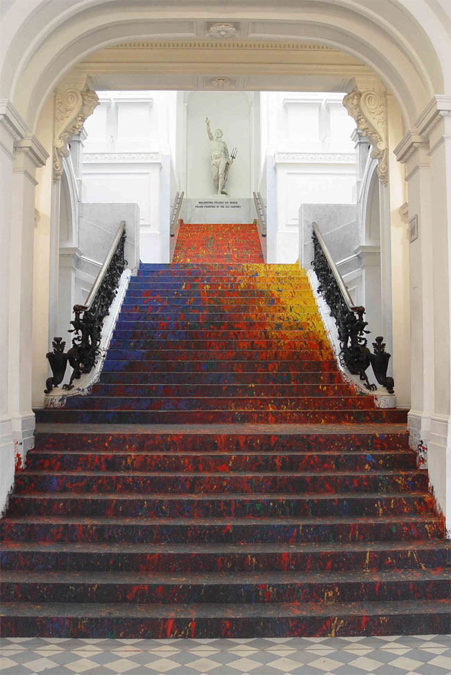 Audacious Artwork in Poland National Gallery Staircase
