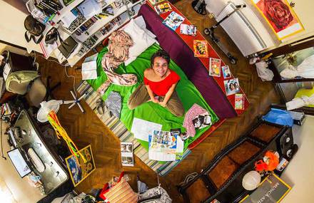 Intimate Aerial Pictures of People in their Bedrooms