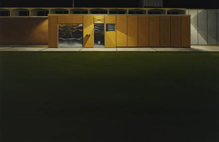 Tribute to Edward Hopper through Paintings of Buildings at Night