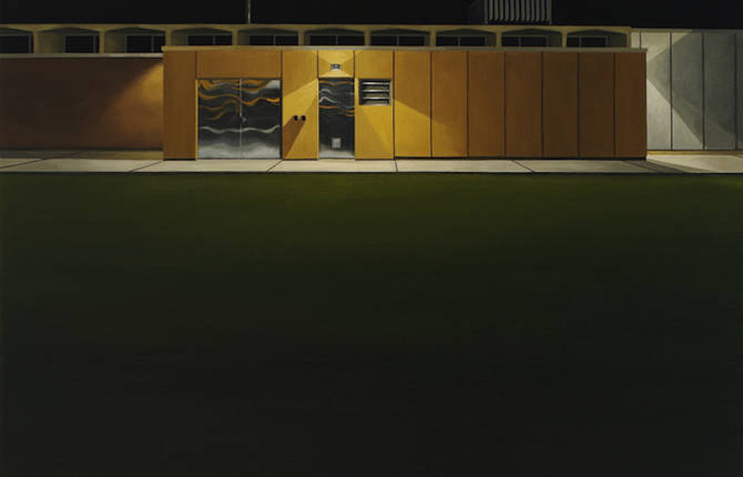 Tribute to Edward Hopper through Paintings of Buildings at Night