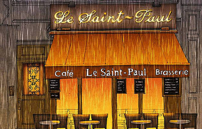 Vibrant Illustrations of the Lights of Paris