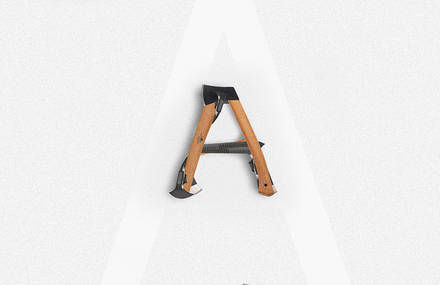 Alphabet Letters Created with Objects