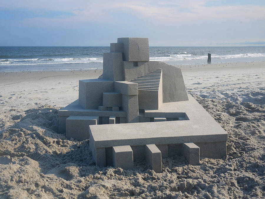 Mind-blowing Geometric Sandcastles by Calvin Seibert