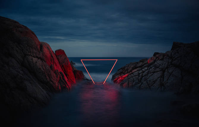 Mysterious Red Lights Installations in Spain