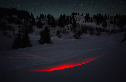 Mysterious Red Lights Installations in Spain
