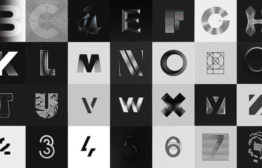 Superb Black and White Typography Project