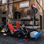 Surrealist Scenes with LEGO Vehicles in the Streets-3