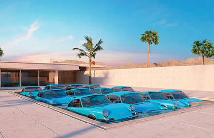 Surreal Compositions with Porsches by Chris Labrooy