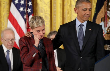 Ellen DeGeneres Decorated by Barack Obama