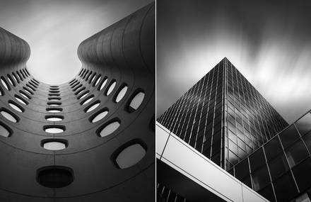 Abstract Architecture Captured in Black and White