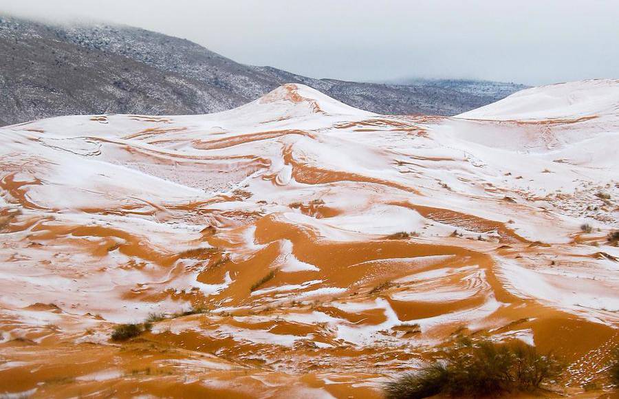 Sahara Desert Covered with Snow For the First Time Since 1979