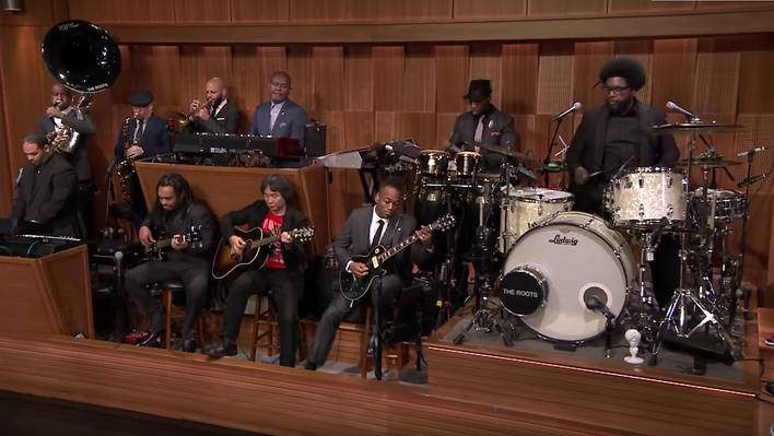 Mario Creator and The Roots in The Tonight Show