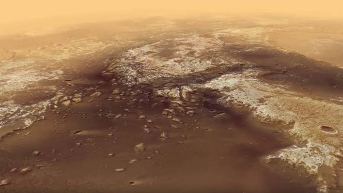 A Two-Minute Flight Above a Mars Valley