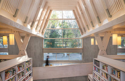 Modern Wooden Design Library by Sebastian Irarrazaval