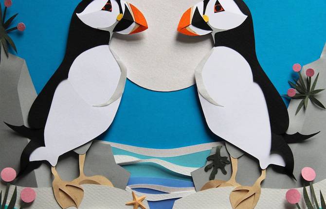 Accurate Wildlife Papercut Compositions