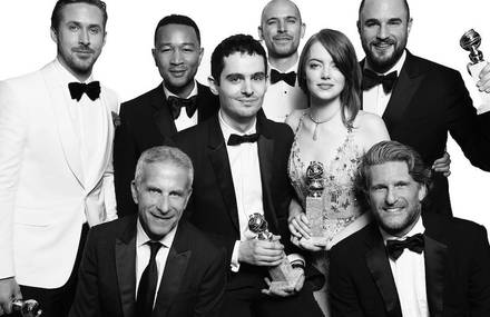 Black and White Portraits of Stars at the Golden Globes Ceremony 2017