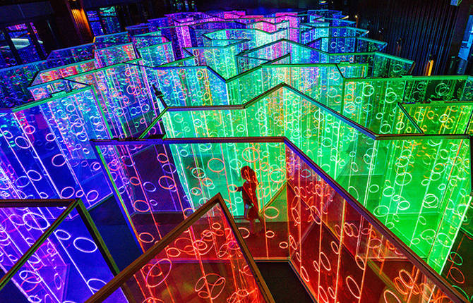 Colorful & Illuminated Labyrinthe in China