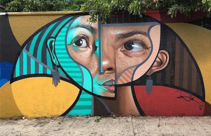 Creative and Colorful Cubist Murals by Belin