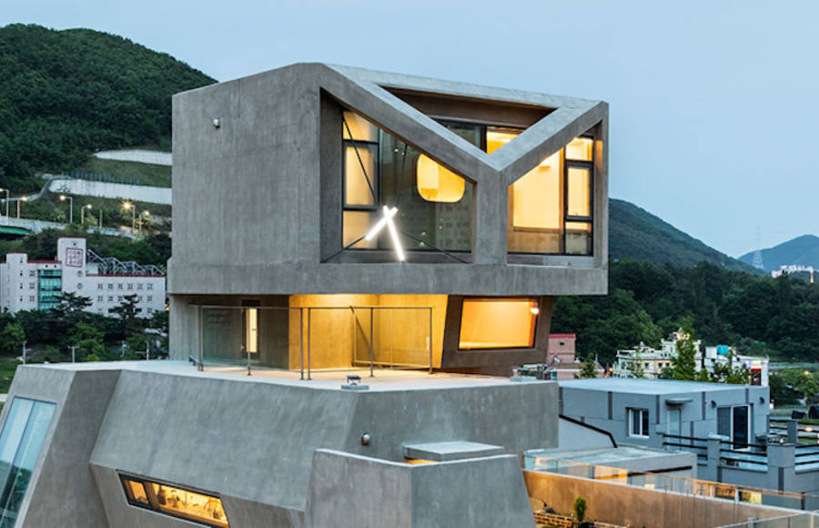 Owl-Shaped Concrete House in South Korea