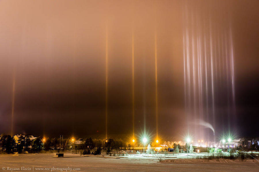 Amazing Pictures of Light Pillars Media
