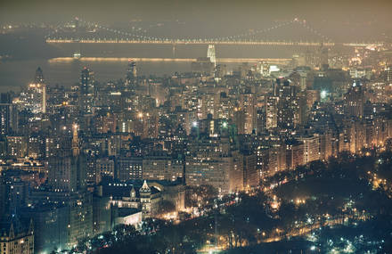 Stunning Pictures of Manhattan Skyline at Night
