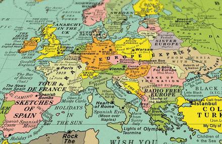 Clever World Map With Song Titles as Cities & Countries