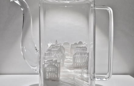 Miniature Cities Within Vessels of Glass