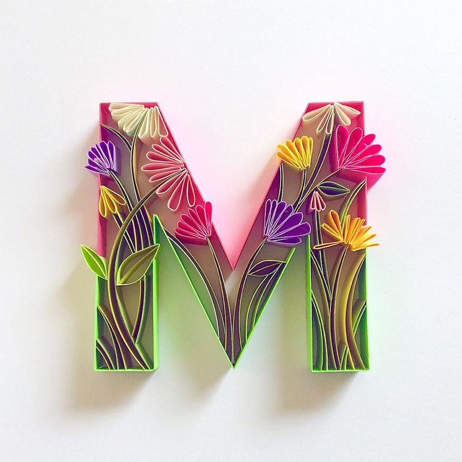 Creative and Multicolored Paper Typography by Sabeena Karnik-7