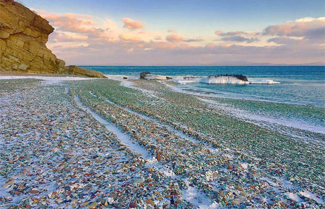 Broken Glass Beach in Russia