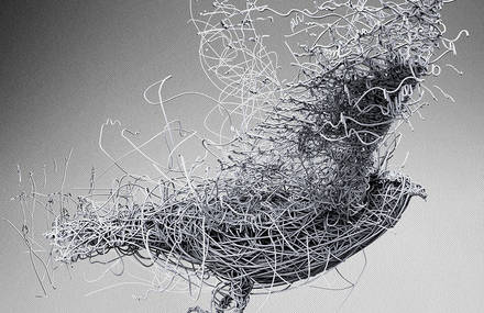 Impressive 3D Illustrations Experimenting Lines by Janusz Jurek