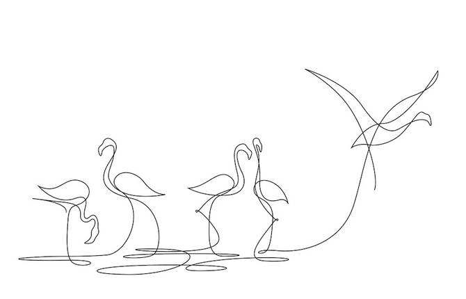 New Series of Animals in One Line by Differantly