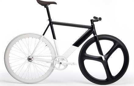 Minimalist Black & White Fixie Bicycle