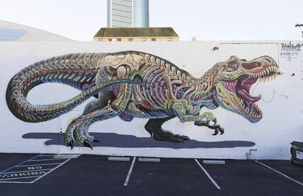 Incredible Street Artist Nychos Reveals the Anatomy Many Characters