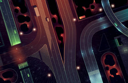 Brilliant Digital Illustrations of a City by Night