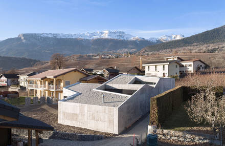Beautiful Fortress-Like Concrete House in Switzerland