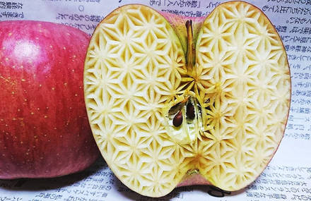 Poetic Fruits and Vegetables Carvings by Gaku