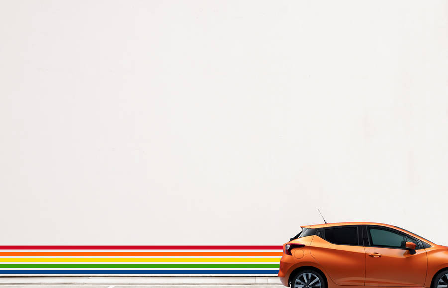 Colorful Stripes Car Collage by Valentina Loffredo