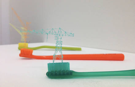 Incredible Miniature Towers made from Toothbrush Bristles