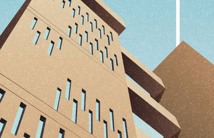 Dazzling Illustrations of Brutalism Architecture