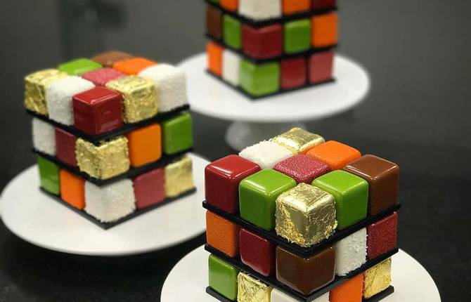 Rubik’s Cube Cake by Cedric Grolet