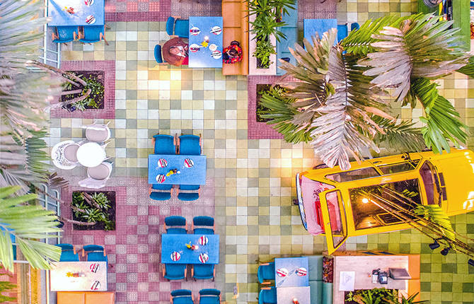 Tropical & Colorful Madero Café by Taller KEN