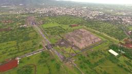 Aerial Footage of the Ancient Pyramids of Teotihuacan