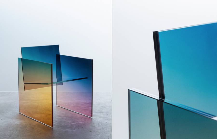 Beautiful Gradient Glass Chair by Germans Ermics