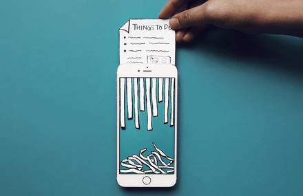 Quirky iPhone and Paper Art